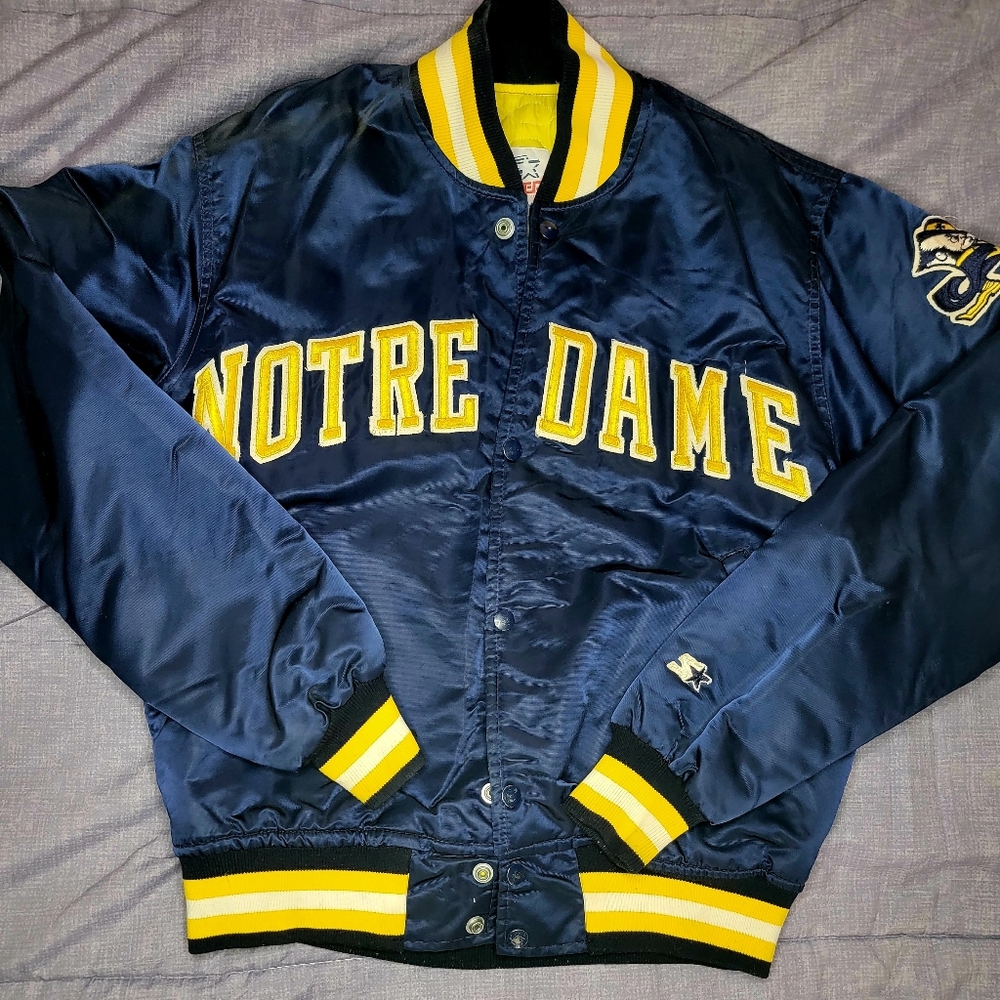 Vintage Notre Dame Bomber Jacket